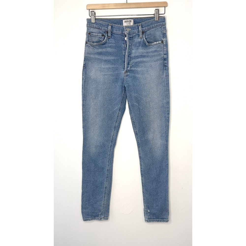AGOLDE Womens Size 27 High Rise Skinny Jeans Light‎ Wash Denim